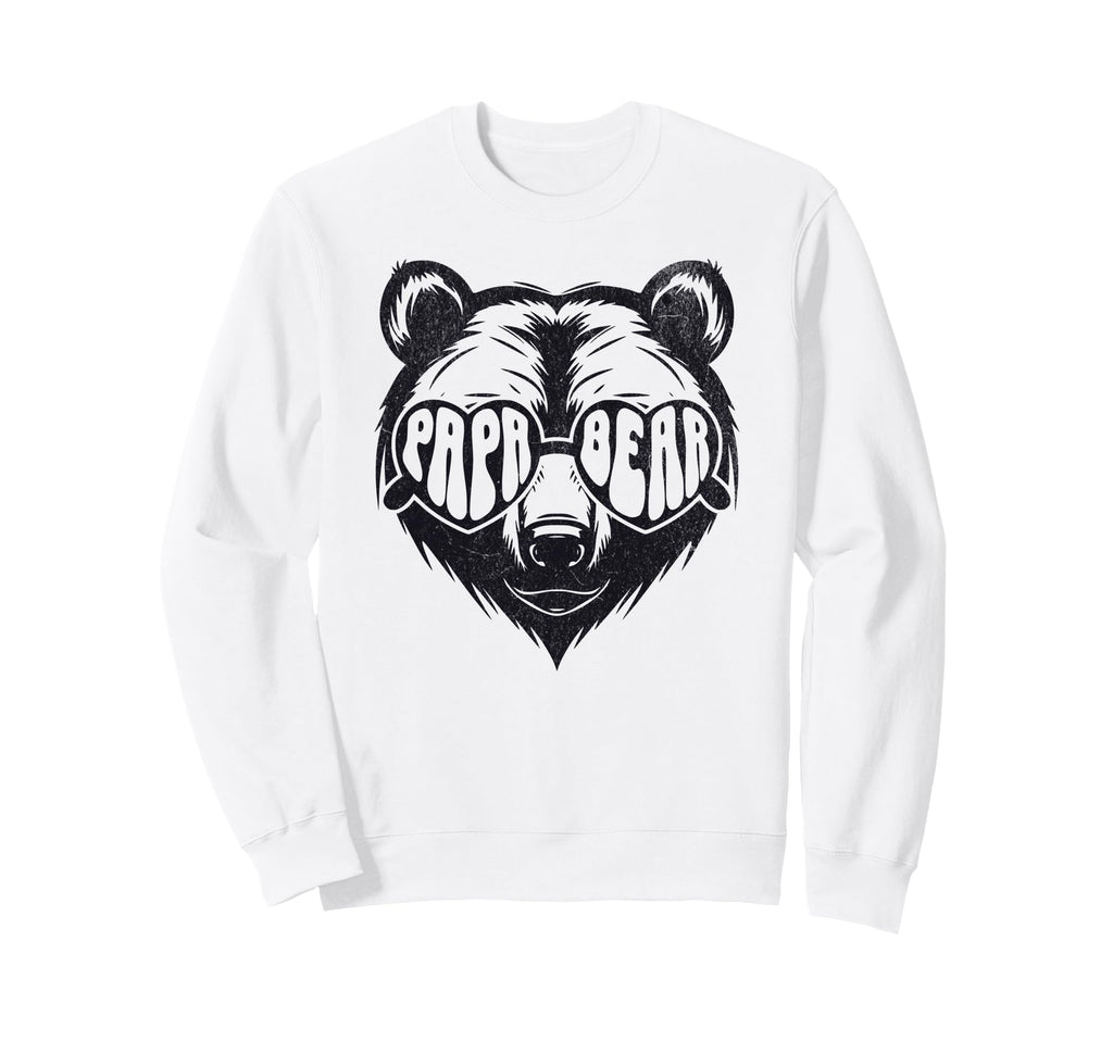 Papa Bear Fathers Day Bear Sweatshirt - Casual Everyday Wear Men Women - T-Shirt, Sweatshirt, Hoodie