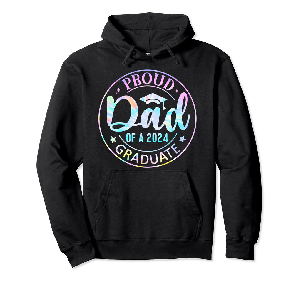 Proud Dad Class 2024 Graduate Senior Hoodie - Trendy Graphic for Adults - T-Shirt, Sweatshirt, Hoodie