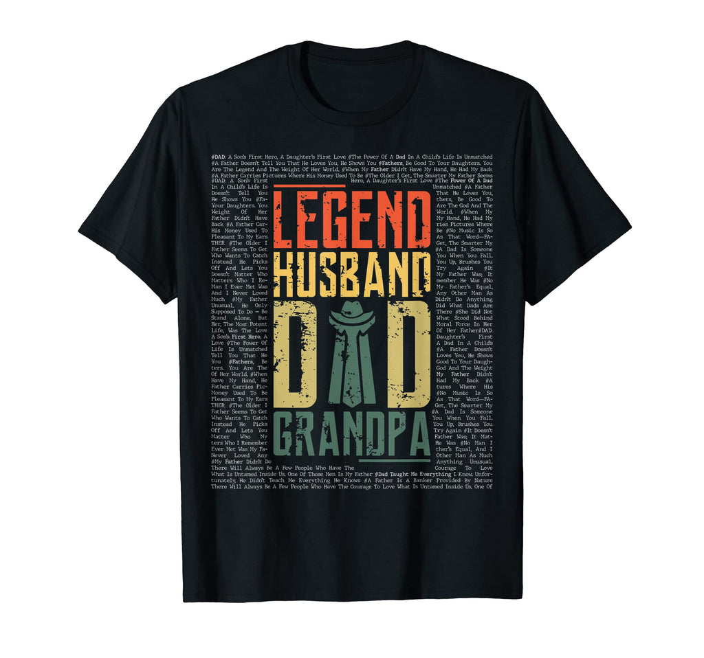 Mens Fathers Day Dad Legend Legend Husband T-Shirt - Unique Graphic Unisex - T-Shirt, Sweatshirt, Hoodie