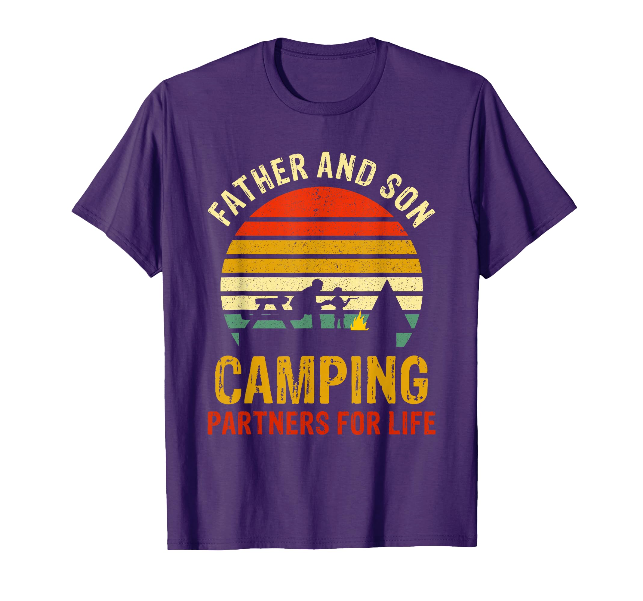 Dad And Son Camping Partners Life T-Shirt - Minimalist Print for Adults - T-Shirt, Sweatshirt, Hoodie