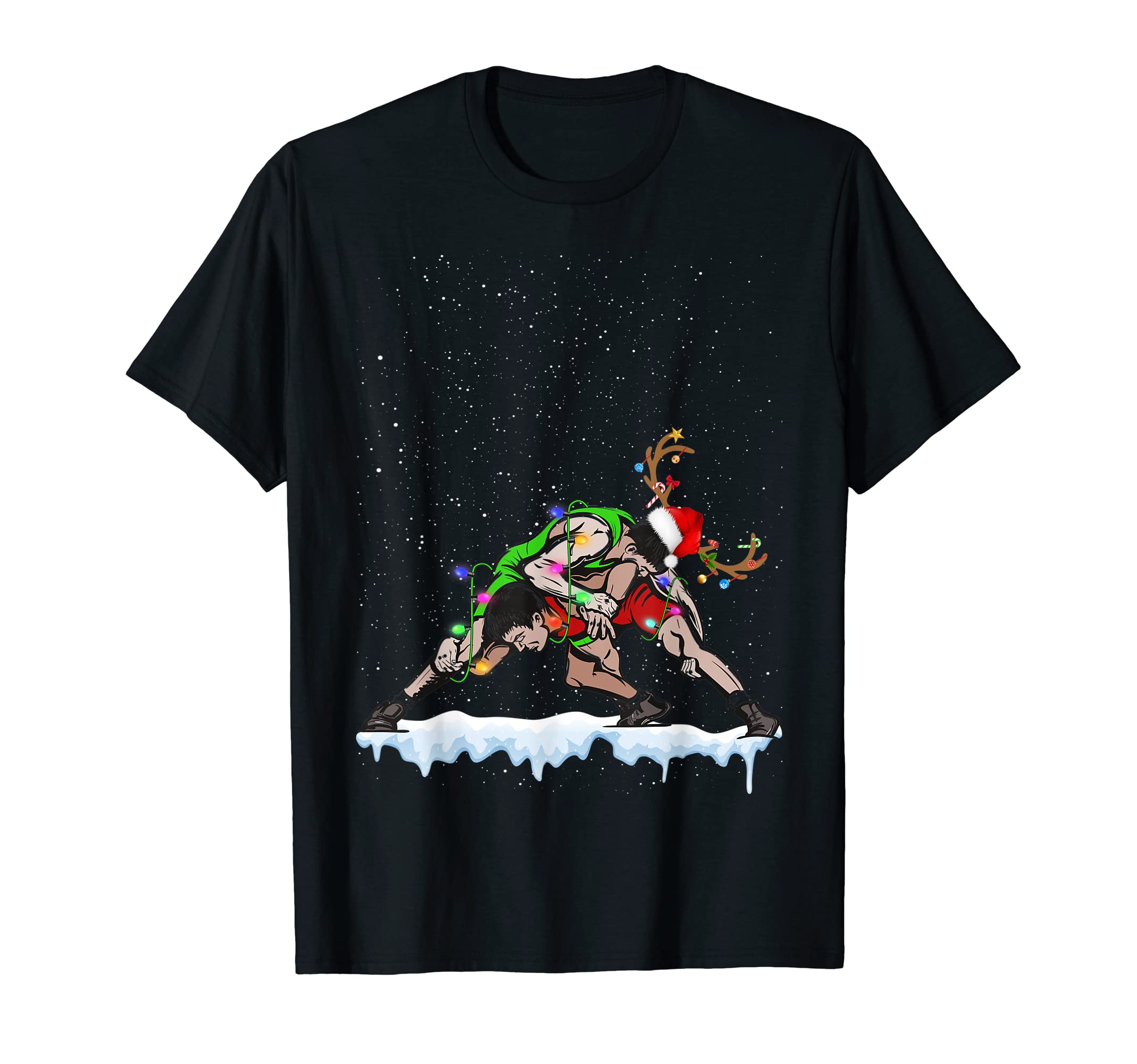 Wrestling Santa Hat Sport T-Shirt - Streetwear Style Men Women - T-Shirt, Sweatshirt, Hoodie