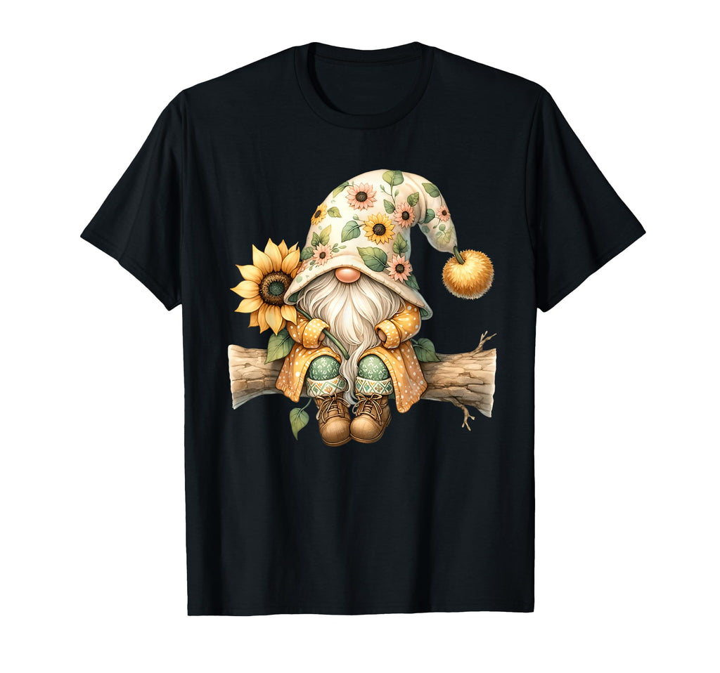 Sunflower Gnome Dad Hippie Mom And Funny T-Shirt - Trendy Graphic Unisex - T-Shirt, Sweatshirt, Hoodie