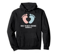 Womb Mates Twin Pregnancy Hoodie - Minimalist Print for Adults - T-Shirt, Sweatshirt, Hoodie