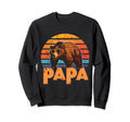 Papa Sunset Bear Fathers Day Sweatshirt - Streetwear Style Men Women - T-Shirt, Sweatshirt, Hoodie