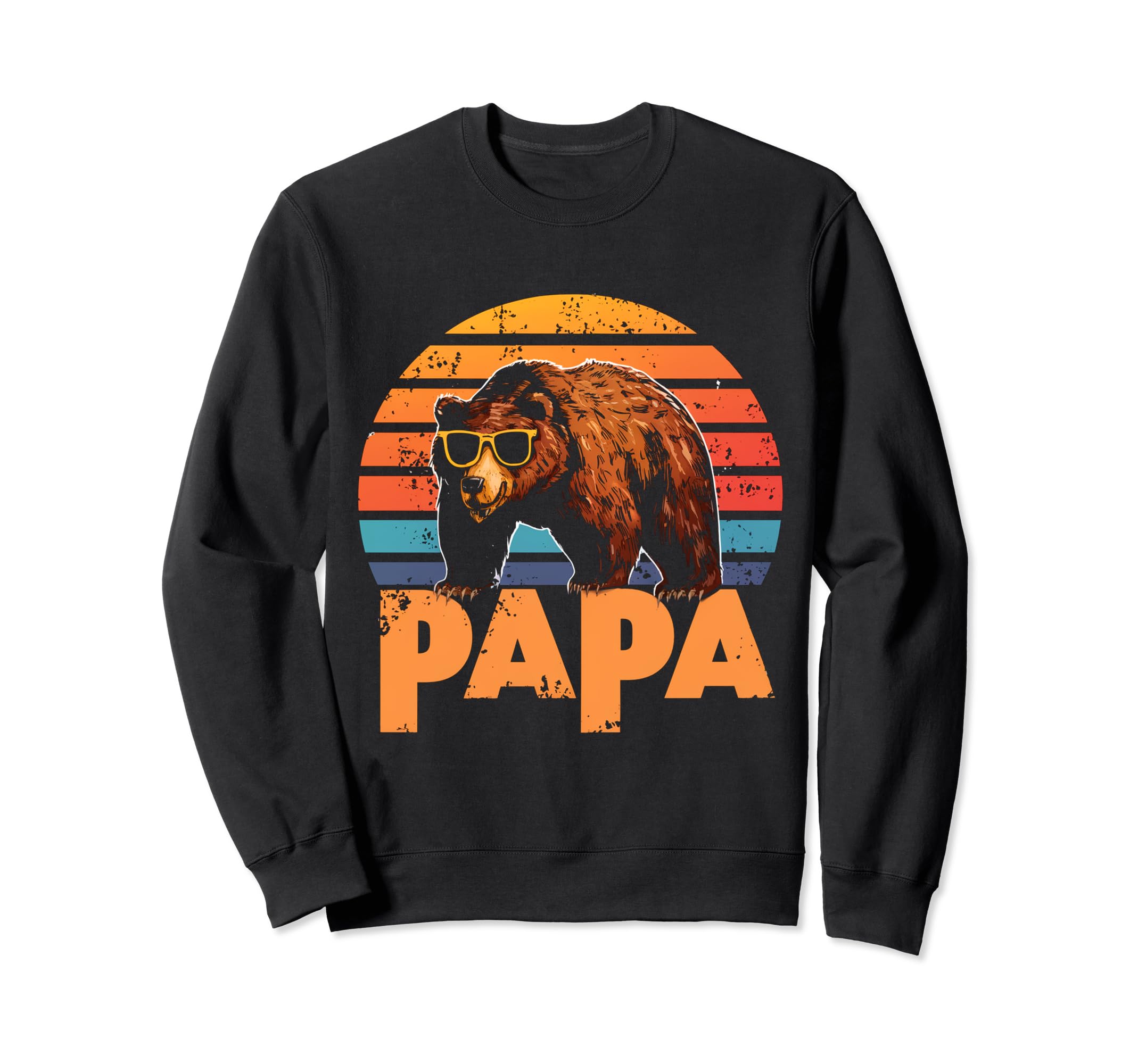 Papa Sunset Bear Fathers Day Sweatshirt - Streetwear Style Men Women - T-Shirt, Sweatshirt, Hoodie