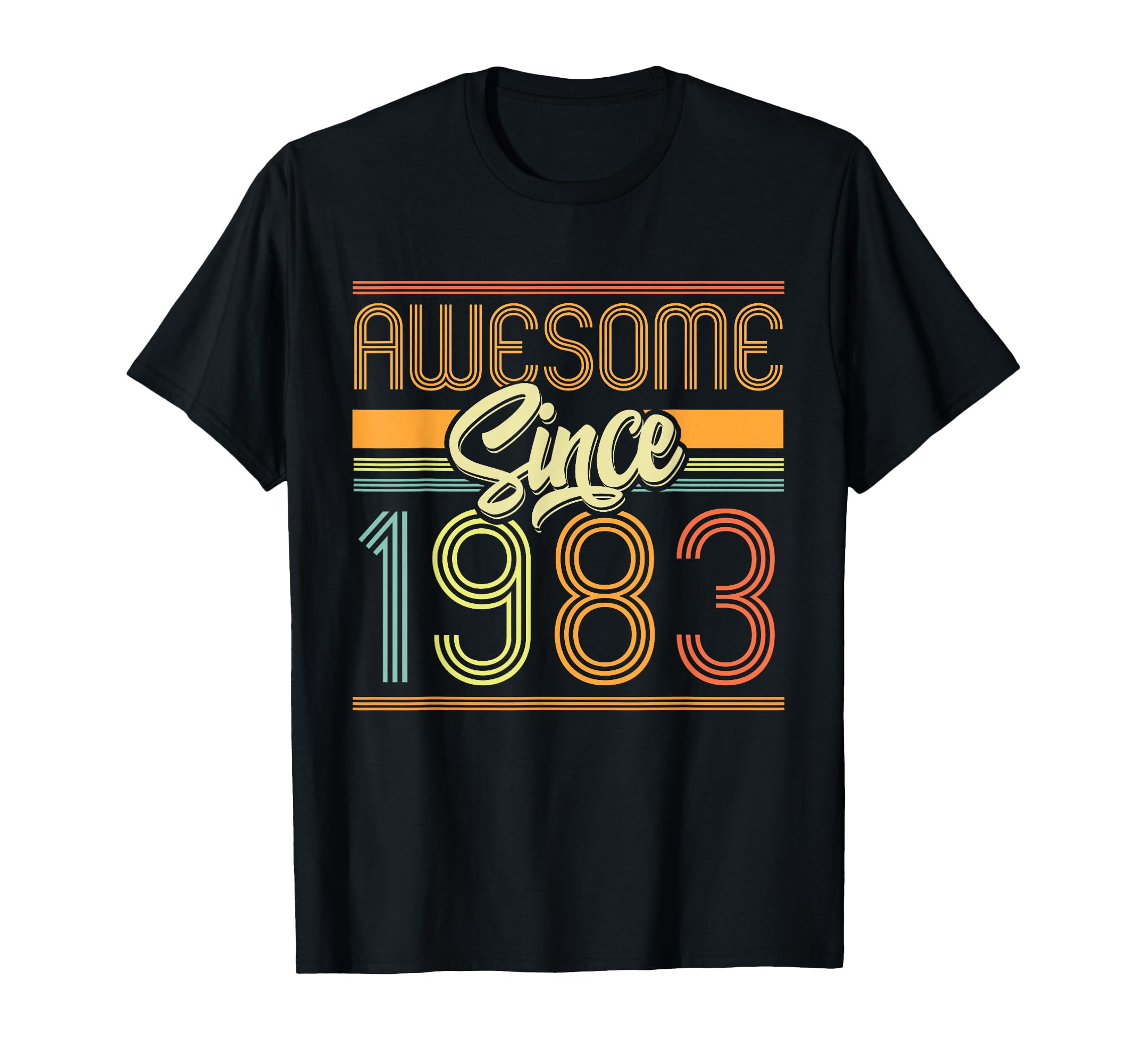 Awesome Since 1983 43Rd Birthday 43 T-Shirt - Custom Art Print Men Women - T-Shirt, Sweatshirt, Hoodie