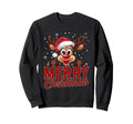 Merry Rudolph Reindeer Santa Hat Sweatshirt - Fun Novelty Design Unisex - T-Shirt, Sweatshirt, Hoodie