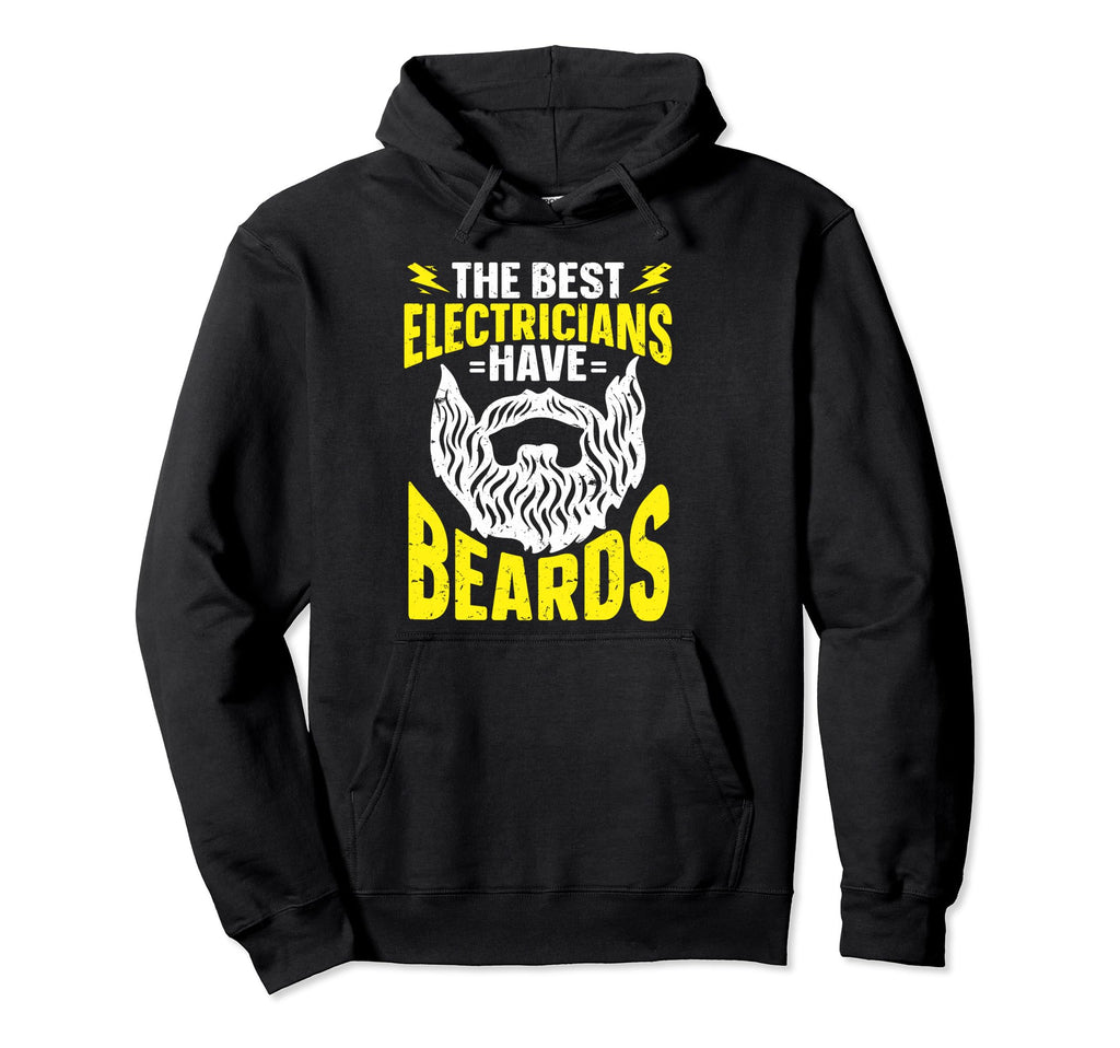 Beard Bearded Dad Best Electrician Hoodie - Custom Art Print for Adults - T-Shirt, Sweatshirt, Hoodie
