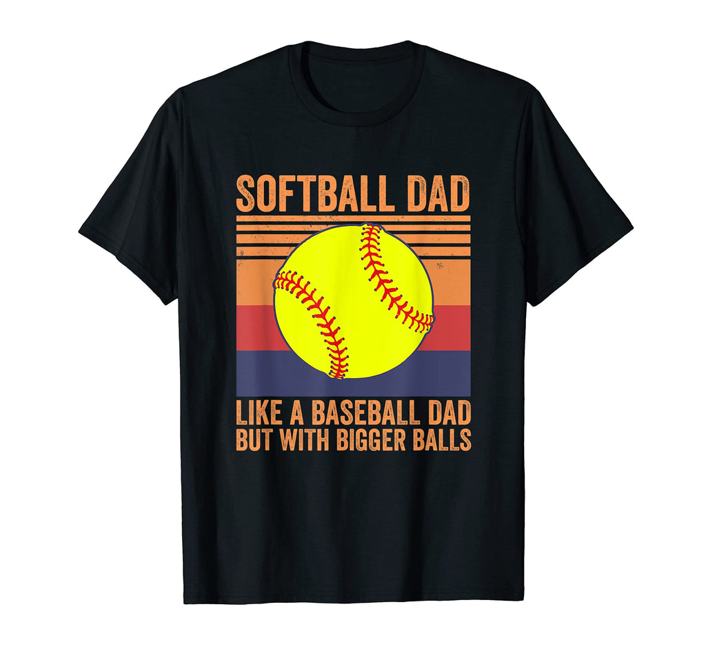 Mens Softball Dad Like Baseball Dad But T-Shirt - Trendy Graphic Unisex - T-Shirt, Sweatshirt, Hoodie