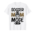 Soccer Mom Messy Bun Mode Leopard Game T-Shirt - Custom Art Print Unisex - T-Shirt, Sweatshirt, Hoodie