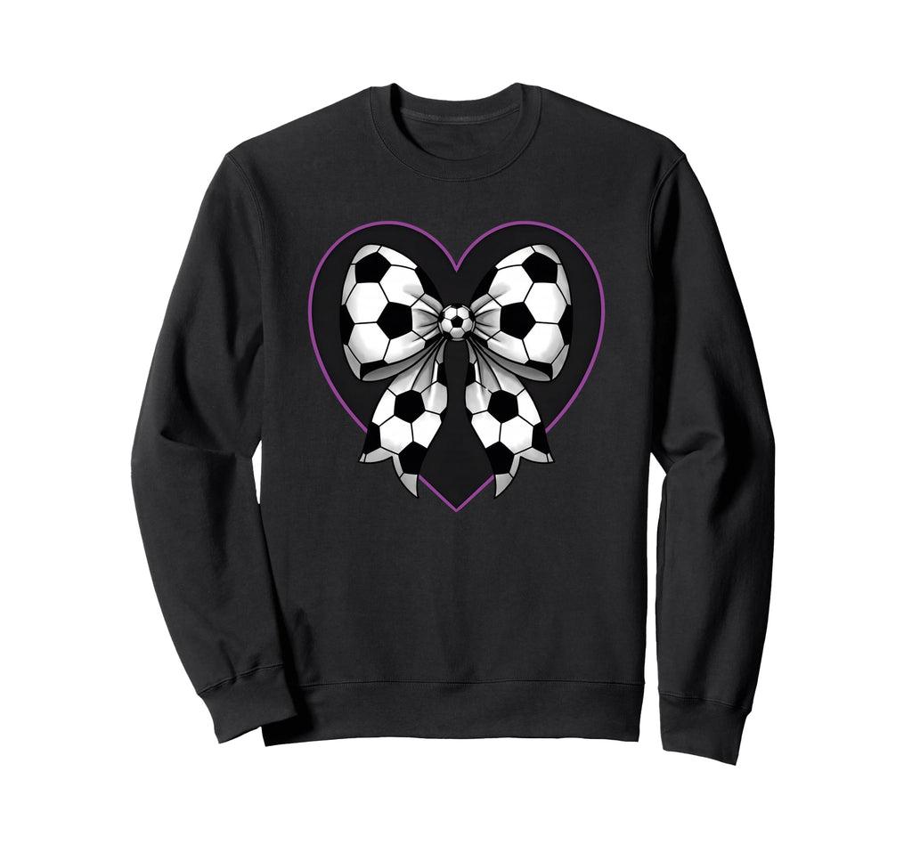 Soccer Coquette Bow Football Sweatshirt - Fun Novelty Design for Adults - T-Shirt, Sweatshirt, Hoodie