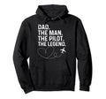 Dad Pilot Legend Funny Pilot Hoodie - Unique Graphic for Adults - T-Shirt, Sweatshirt, Hoodie