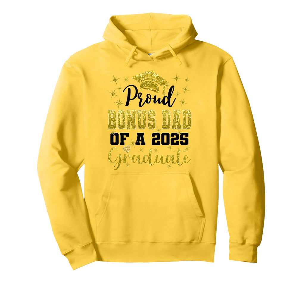 Super Proud Bonus Dad 2025 Graduate Hoodie - Unique Graphic for Adults - T-Shirt, Sweatshirt, Hoodie