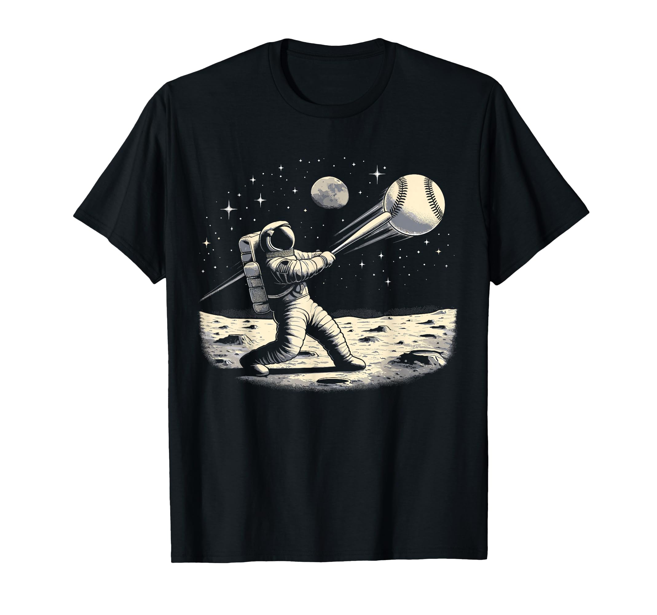 Astronaut Baseball Funny Space T-Shirt - Custom Art Print for Adults - T-Shirt, Sweatshirt, Hoodie