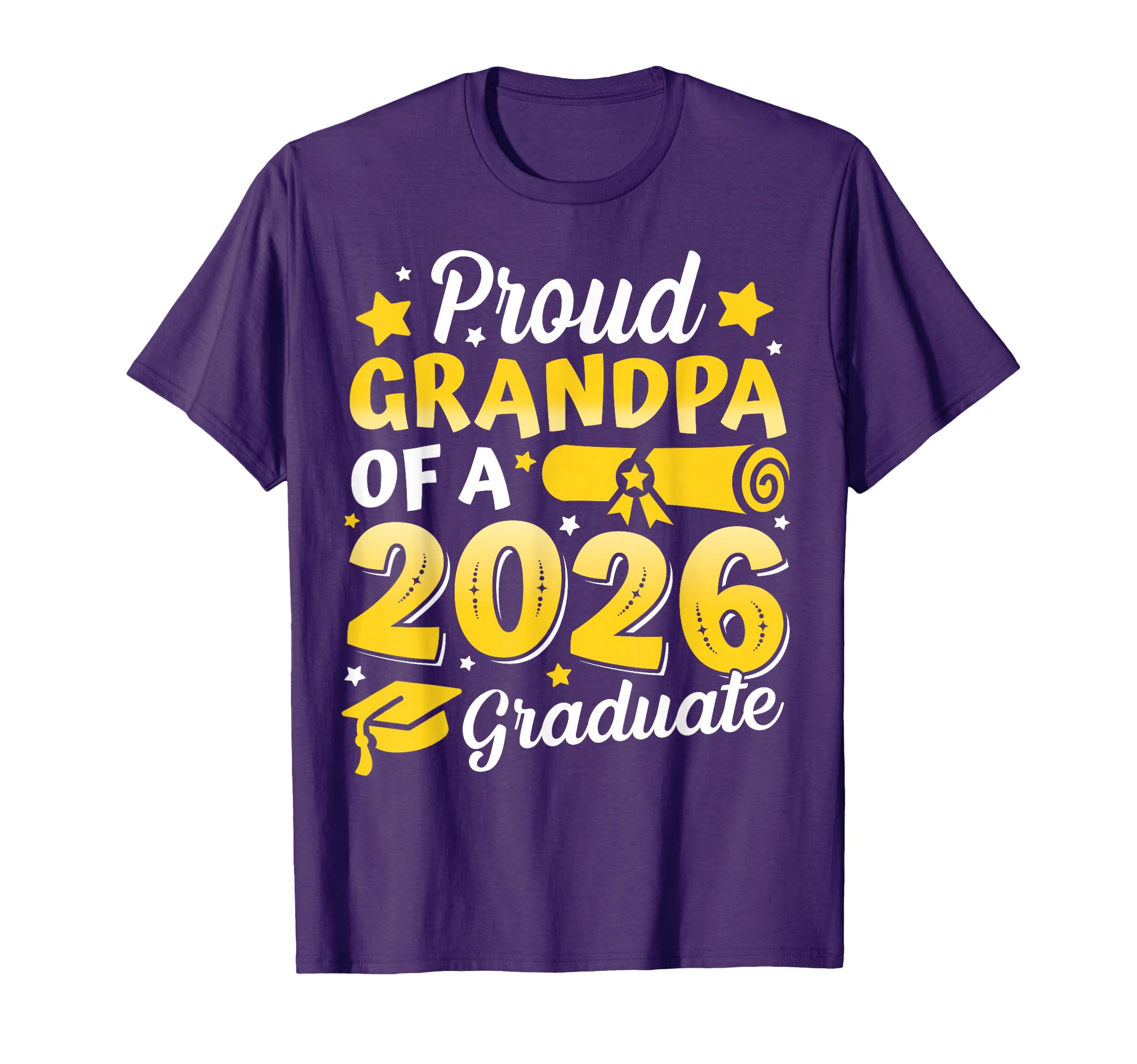 Proud Grandpa 2026 Graduate Senior T-Shirt - Minimalist Print for Adults - T-Shirt, Sweatshirt, Hoodie