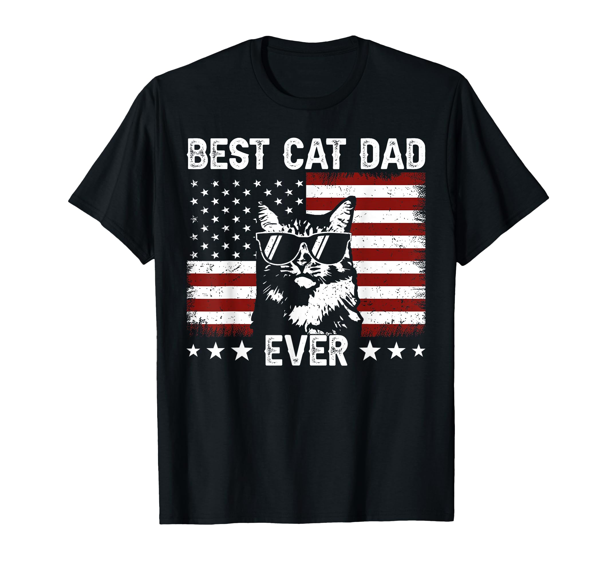 Best Cat Dad Ever Funny Cat Dad Lover T-Shirt - Unique Graphic Men Women - T-Shirt, Sweatshirt, Hoodie