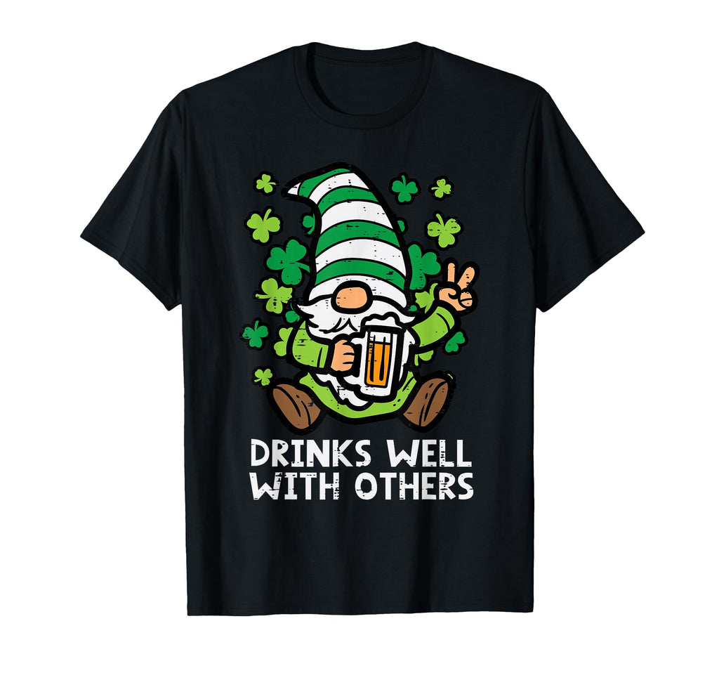 St Patrick Day Irish Gnome Funny Saint T-Shirt - Minimalist Print Unisex - T-Shirt, Sweatshirt, Hoodie