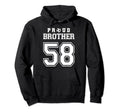 Number 58 Custom Proud Soccer Futbol Hoodie - Graphic Print for Adults - T-Shirt, Sweatshirt, Hoodie