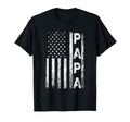 Papa American Flag Fathers Day 4Th T-Shirt - Custom Art Print Men Women - T-Shirt, Sweatshirt, Hoodie