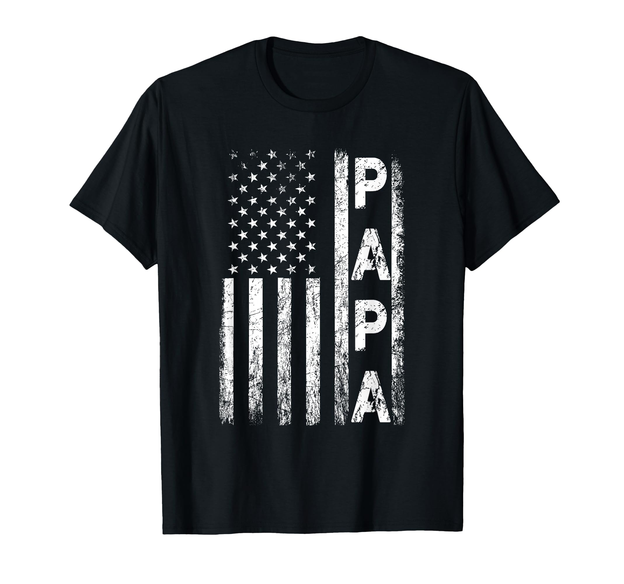 Papa American Flag Fathers Day 4Th T-Shirt - Custom Art Print Men Women - T-Shirt, Sweatshirt, Hoodie