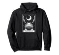 Tarot Card Crescent Moon Bearded Hoodie - Aesthetic Graphic Men Women - T-Shirt, Sweatshirt, Hoodie