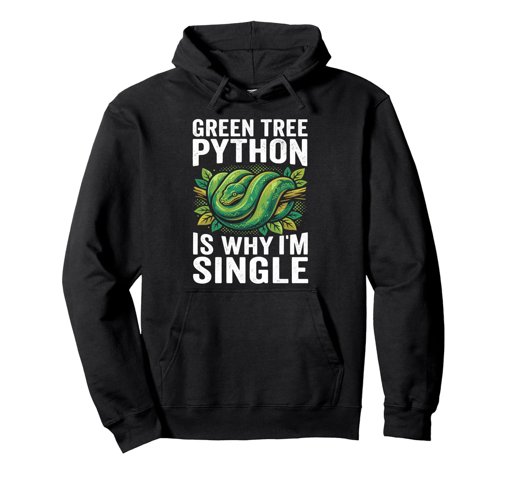 Green Tree Python Owner Snake Lover Hoodie - Fun Novelty Design for Adults - T-Shirt, Sweatshirt, Hoodie