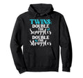 Double Snuggles Double Struggles Twin Dad Hoodie - Minimalist Print Unisex - T-Shirt, Sweatshirt, Hoodie