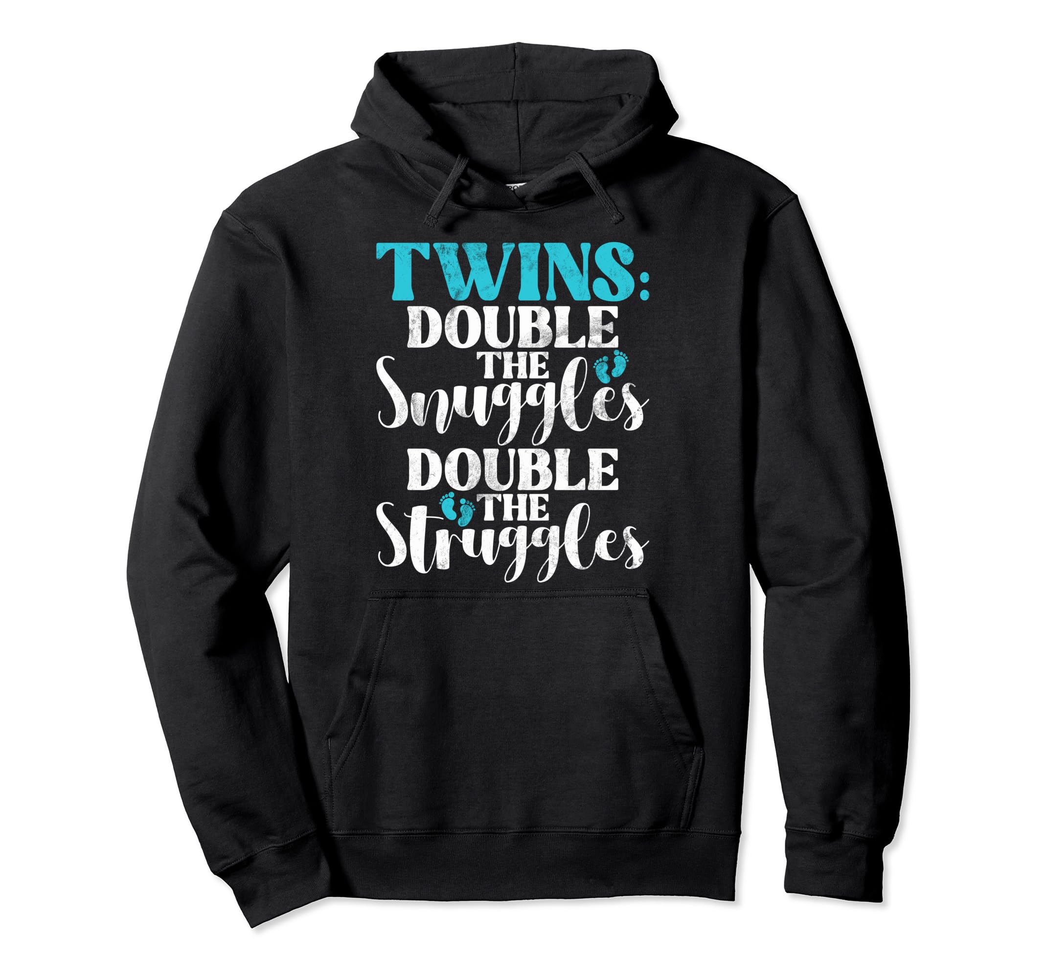 Double Snuggles Double Struggles Twin Dad Hoodie - Minimalist Print Unisex - T-Shirt, Sweatshirt, Hoodie