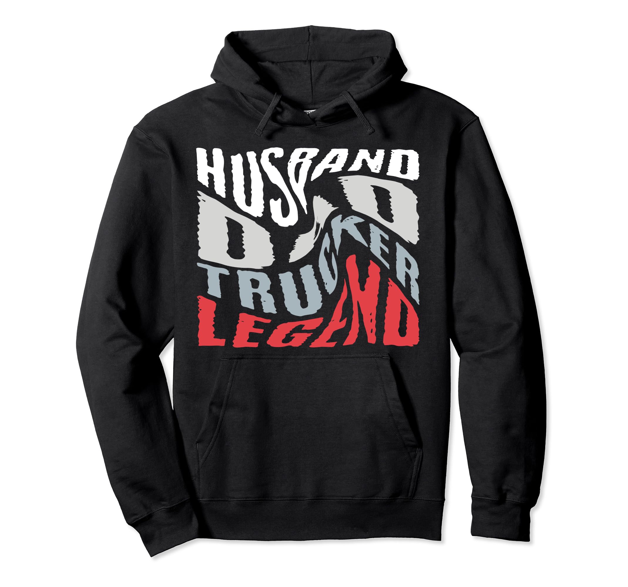 Husband Dad Trucker Legend Hoodie - Casual Everyday Wear Unisex - T-Shirt, Sweatshirt, Hoodie