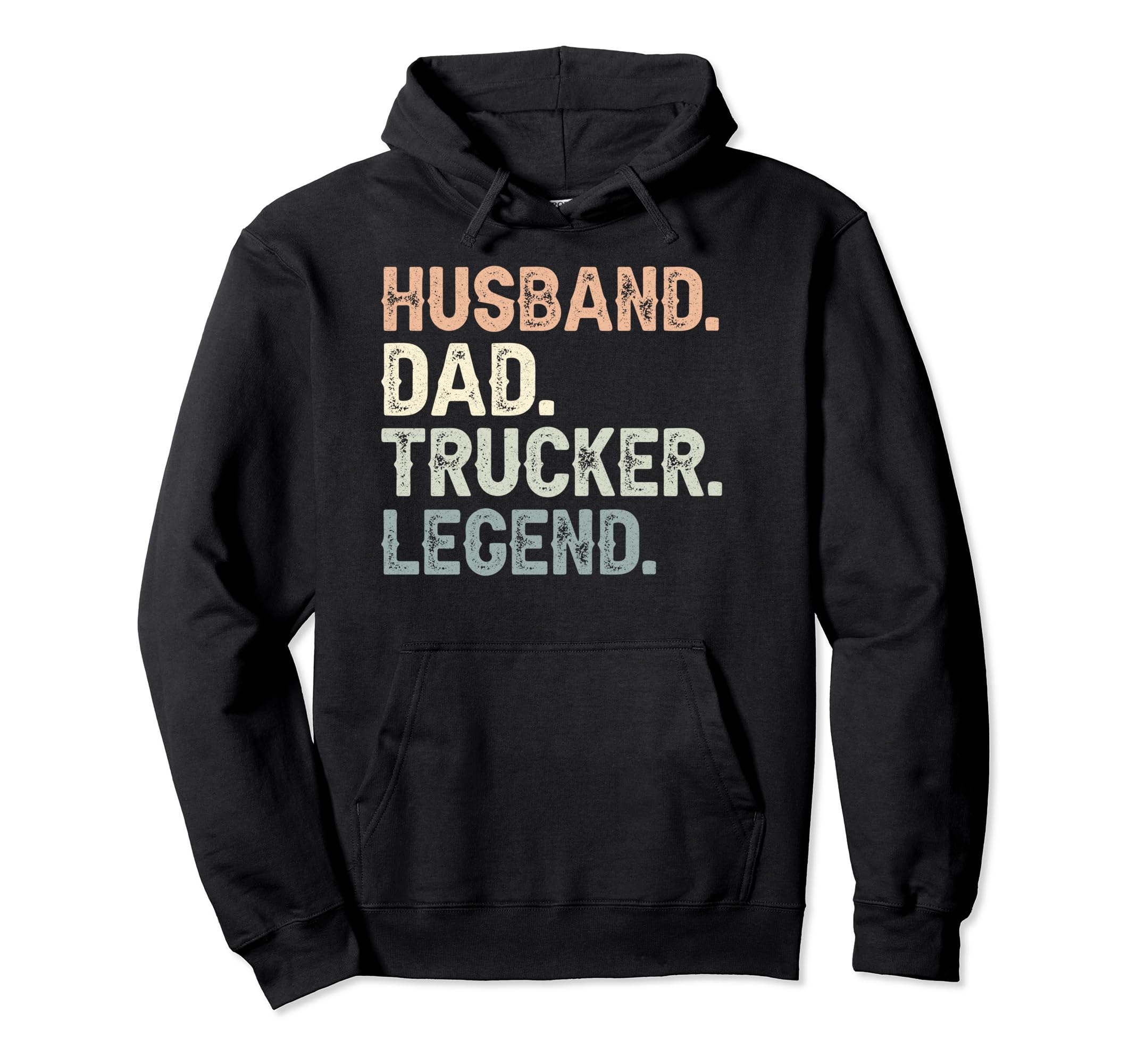 Husband Dad Trucker Legend Truck Driver Hoodie - Graphic Print for Adults - T-Shirt, Sweatshirt, Hoodie