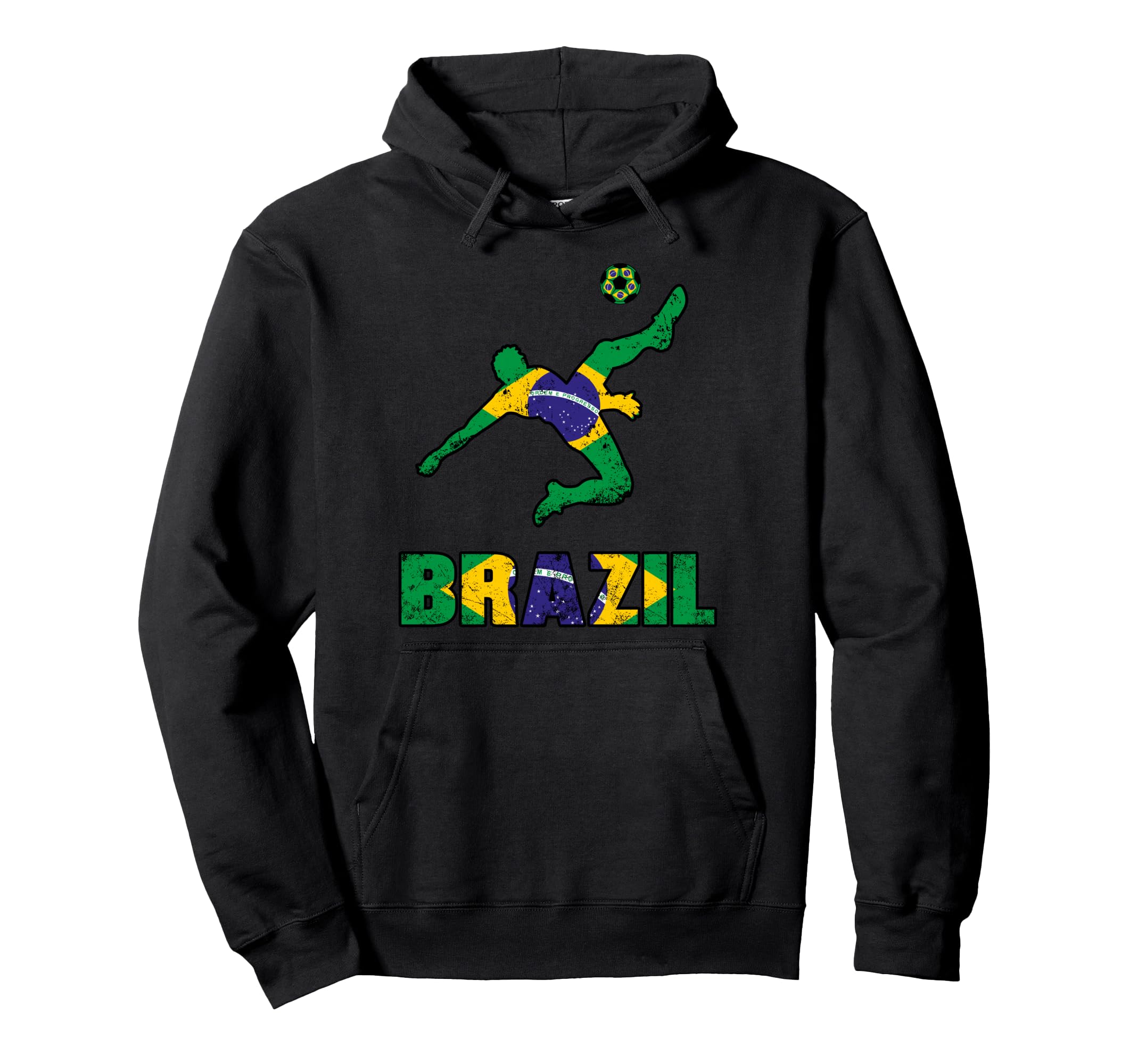 Brazil Football Game Player Soccer Fan Hoodie - Novelty Apparel Unisex - T-Shirt, Sweatshirt, Hoodie