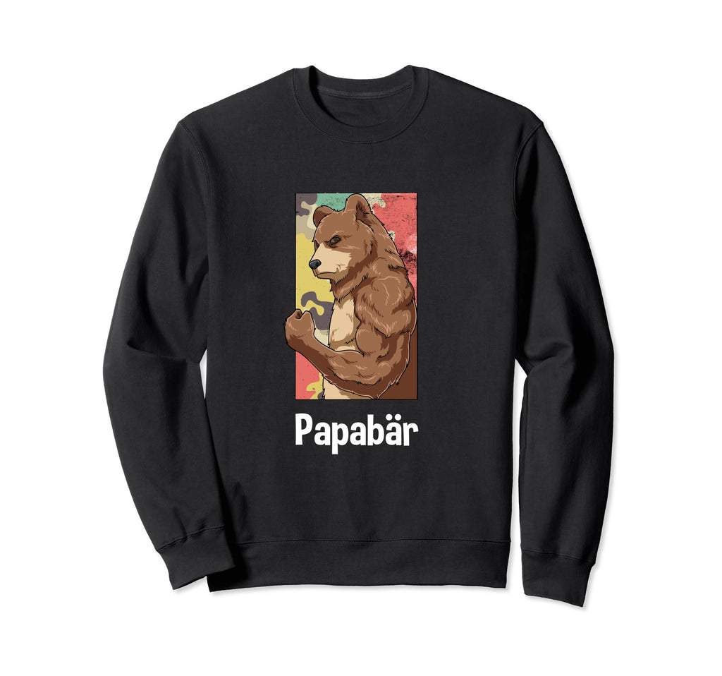 Papa Bear Father Daughter Son Strong Bear Sweatshirt - Graphic Print Unisex - T-Shirt, Sweatshirt, Hoodie