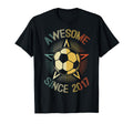 Awesome Since 2017 Soccer Birthday Team T-Shirt - Unique Graphic Men Women - T-Shirt, Sweatshirt, Hoodie