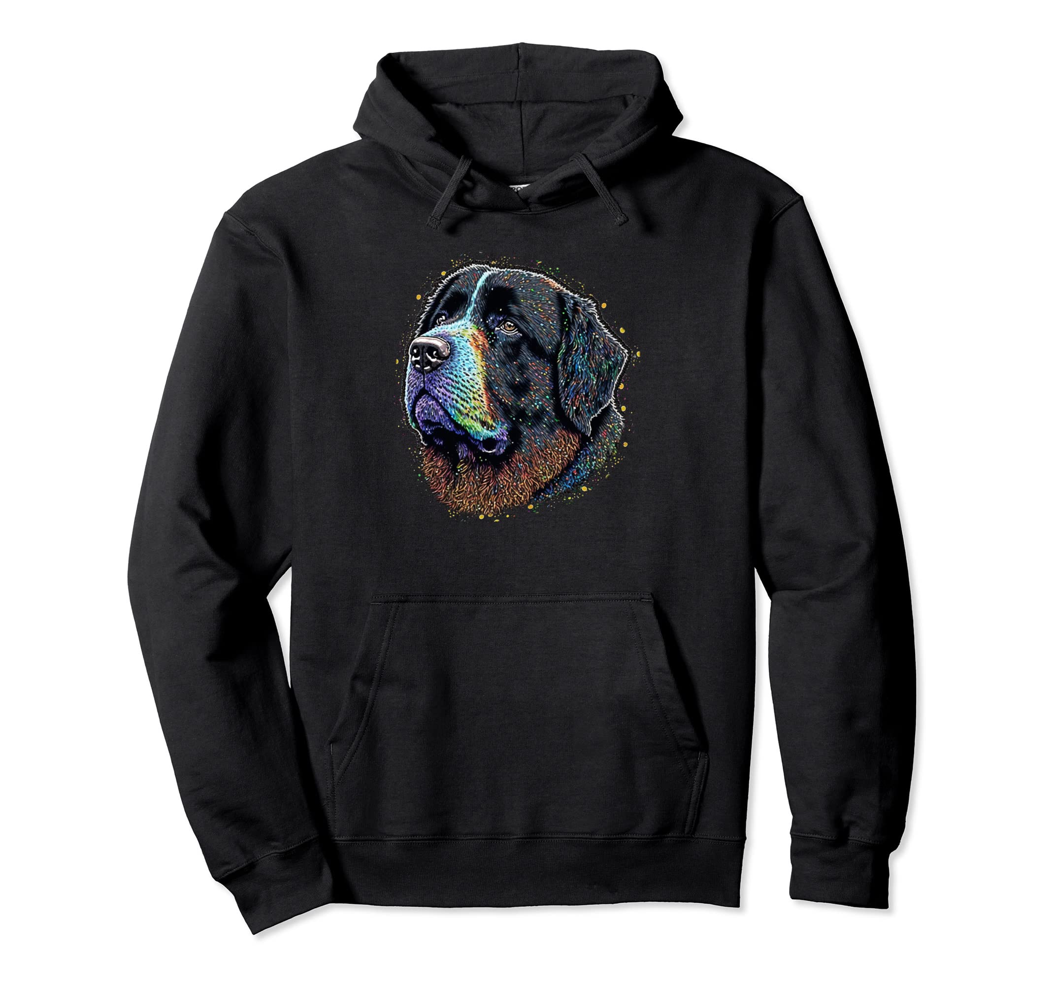 Newfoundland Lover Colorful Art Funny Hoodie - Streetwear Style for Adults - T-Shirt, Sweatshirt, Hoodie