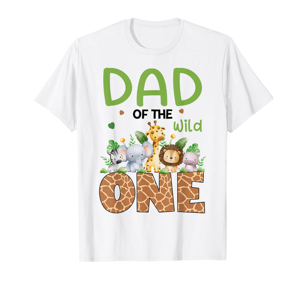 Dad Wild One 1St Jungle Safari Theme T-Shirt - Custom Art Print Men Women - T-Shirt, Sweatshirt, Hoodie