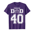 Custom Proud Football Dad Number 40 T-Shirt - Custom Art Print for Adults - T-Shirt, Sweatshirt, Hoodie