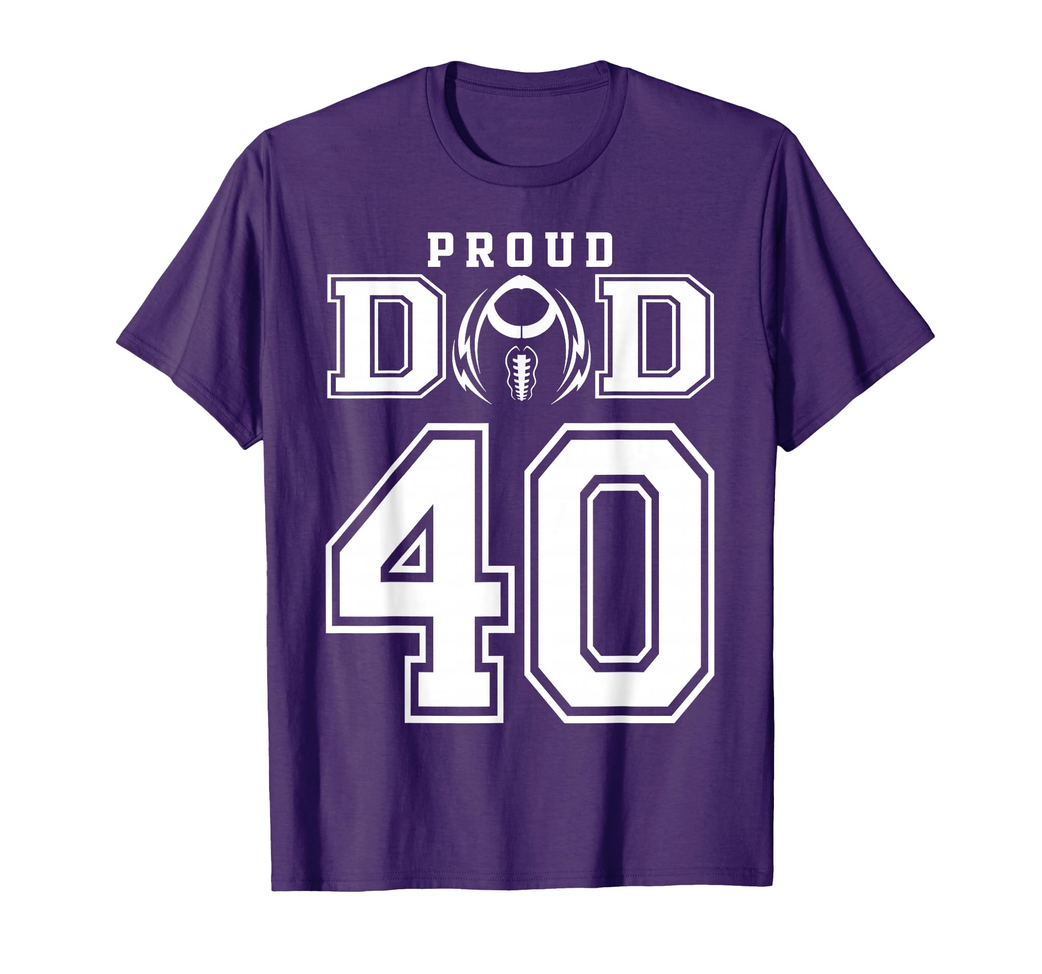 Custom Proud Football Dad Number 40 T-Shirt - Custom Art Print for Adults - T-Shirt, Sweatshirt, Hoodie