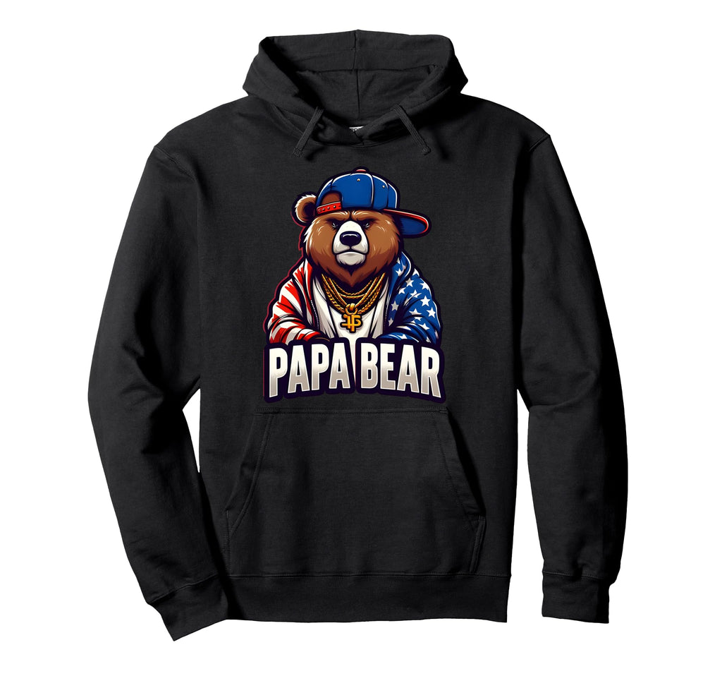 Papa Bear Gifts Funny Birthday Fun Gift Hoodie - Unique Graphic Men Women - T-Shirt, Sweatshirt, Hoodie