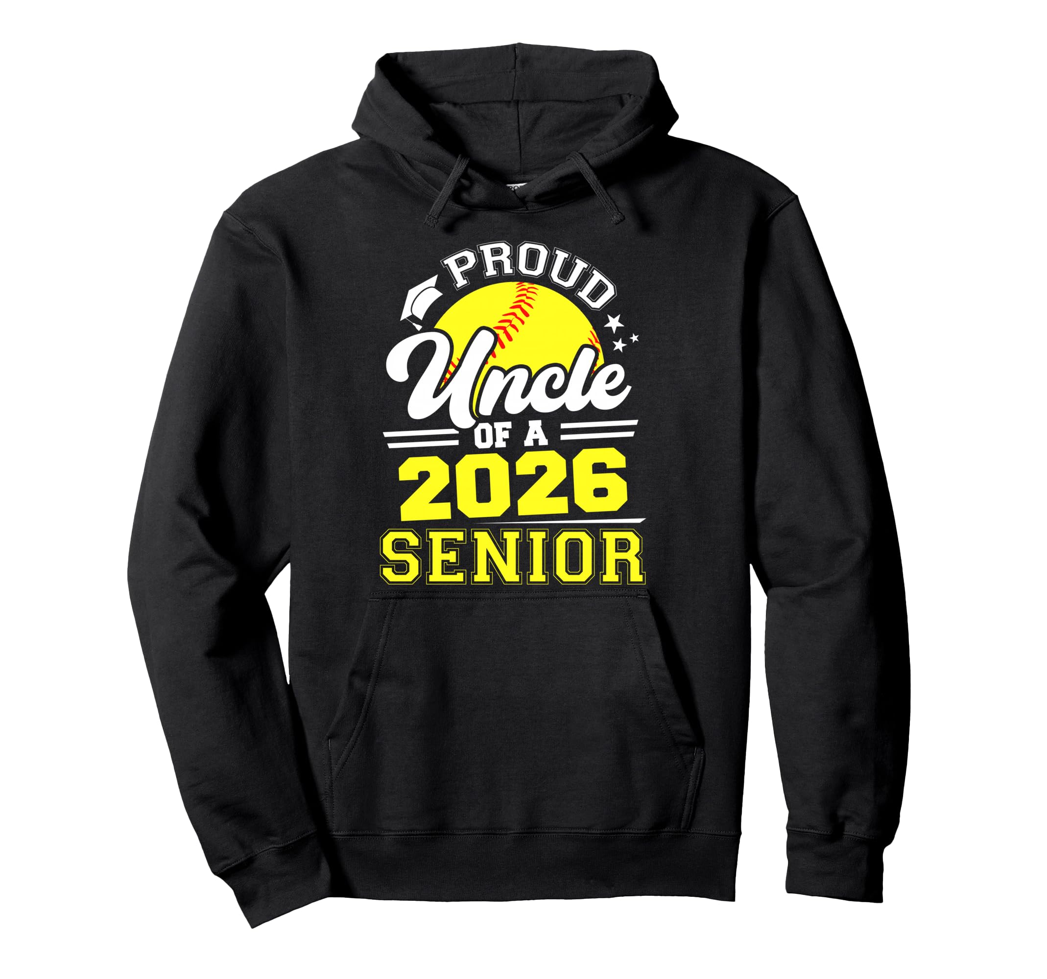 Proud Uncle Softball Senior 2026 Hoodie - Fun Novelty Design Men Women - T-Shirt, Sweatshirt, Hoodie