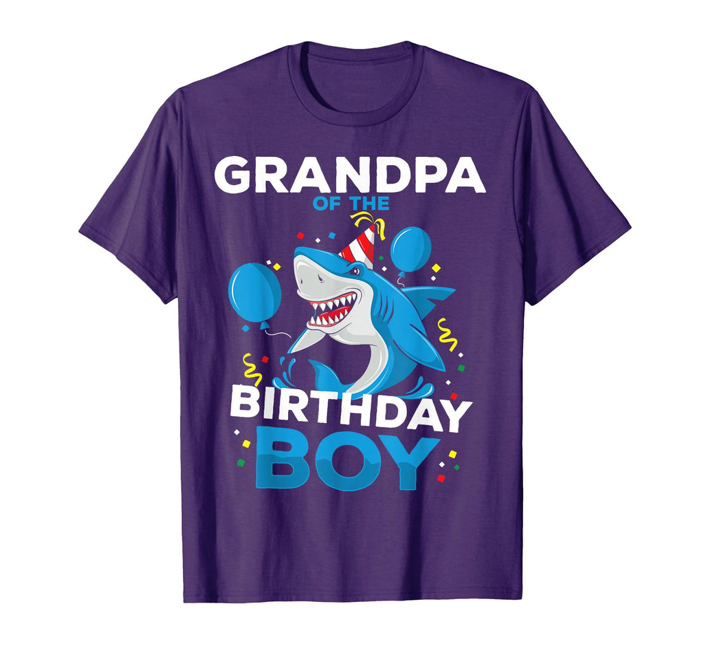 Grandpa Birthday Shark Ocean Matching T-Shirt - Fun Novelty Design Unisex - T-Shirt, Sweatshirt, Hoodie
