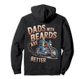 Dads Beards Are Better Motorcycle Hoodie - Unique Graphic for Adults - T-Shirt, Sweatshirt, Hoodie