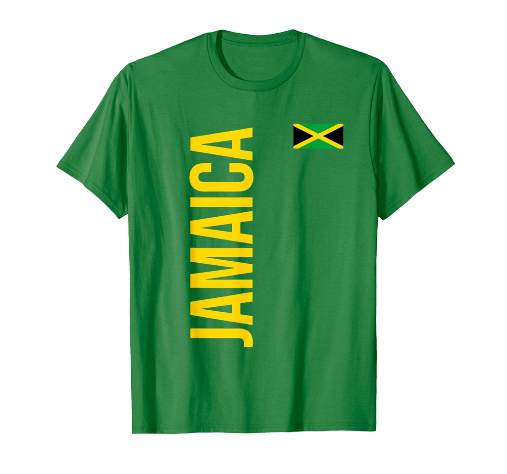 Jamaica Flag Athletic Soccer Football T-Shirt - Novelty Apparel Unisex - T-Shirt, Sweatshirt, Hoodie