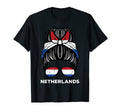 Netherlands Flag Hairbun Football Soccer T-Shirt - Novelty Apparel Unisex - T-Shirt, Sweatshirt, Hoodie
