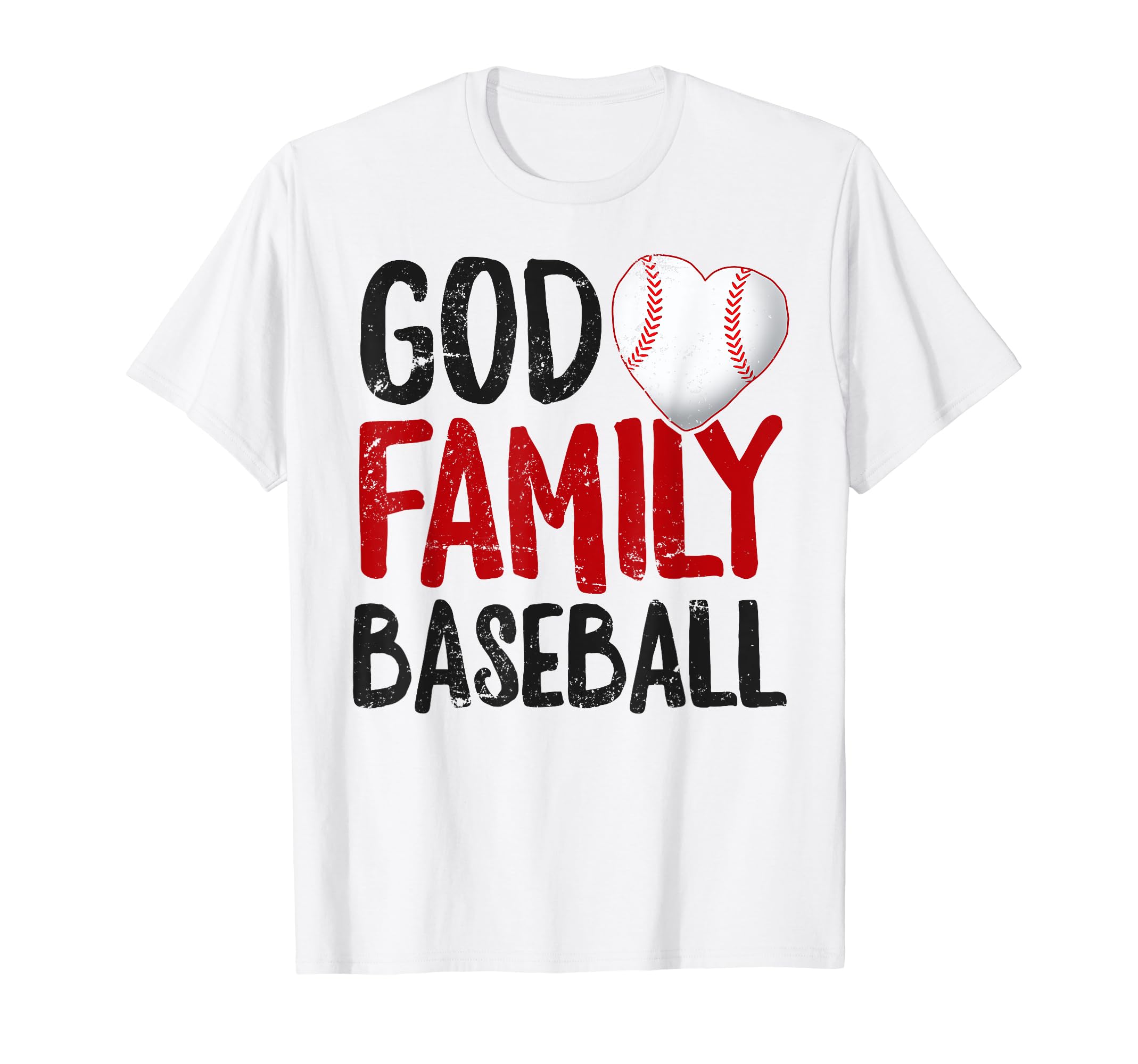 God Family Baseball Mom Mother Dad T-Shirt - Minimalist Print for Adults - T-Shirt, Sweatshirt, Hoodie
