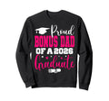 Senior 2026 Proud Bonus Dad Class Sweatshirt - Novelty Apparel for Adults - T-Shirt, Sweatshirt, Hoodie