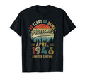 April 1946 80 Years Old 80Th Birthday T-Shirt - Aesthetic Graphic Unisex - T-Shirt, Sweatshirt, Hoodie