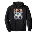 Colorful Soccer Sister Ball Distressed Hoodie - Streetwear Style for Adults - T-Shirt, Sweatshirt, Hoodie