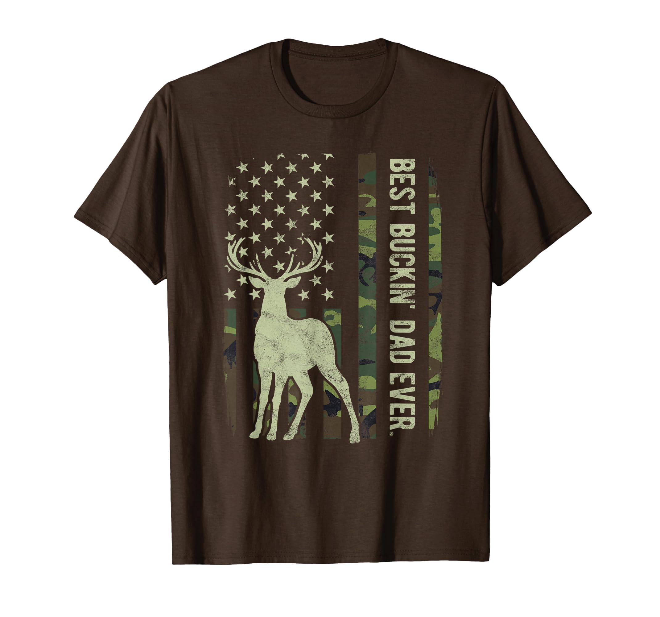 Best Buckin Dad Camouflage American T-Shirt - Aesthetic Graphic Men Women - T-Shirt, Sweatshirt, Hoodie