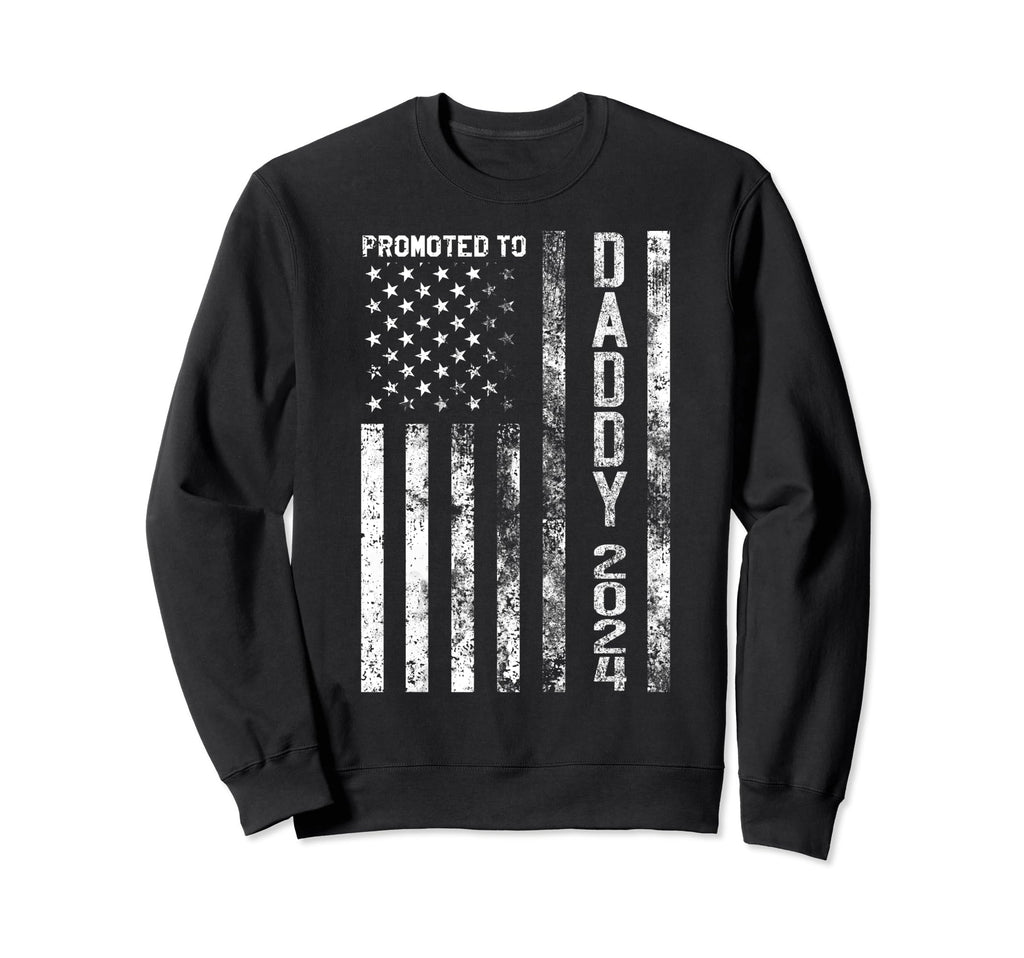 Promoted To Daddy Est 2024 First Sweatshirt - Minimalist Print for Adults - T-Shirt, Sweatshirt, Hoodie