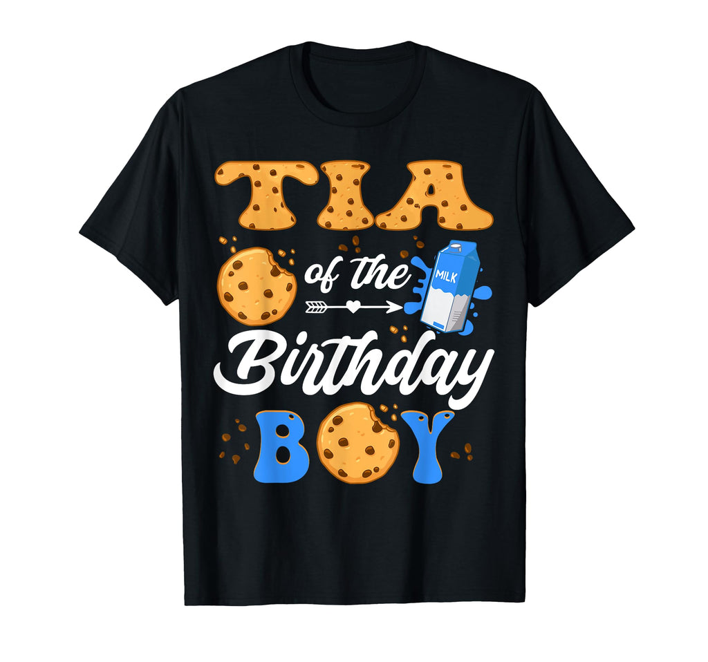Tia Birthday Milk And Cookies 1St T-Shirt - Unique Graphic Men Women - T-Shirt, Sweatshirt, Hoodie